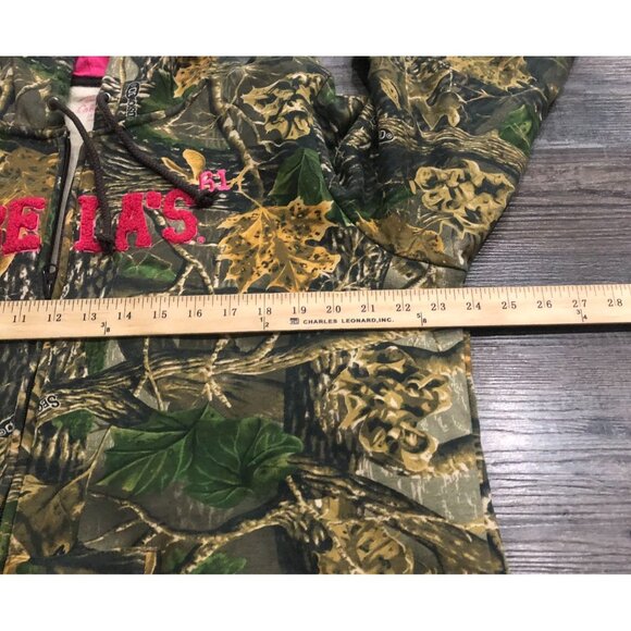 Cabela's Womens 2XL Camo Camouflaged & Pink Full Zip Hoodie Sweatshirt - Picture 6 of 7